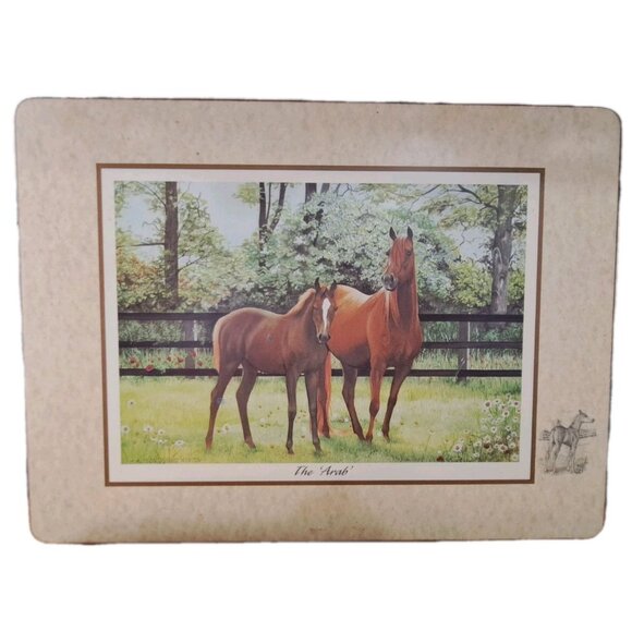 Pimpernel Set Of Four Equestrian Themed Cork Backed Placements 16x12 - Picture 7 of 9